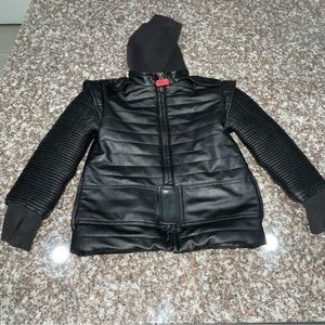 DISNEY STORE STAR WARS KYLO REN BOYS BLACK FAUX LEATHER JACKET